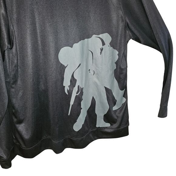 Under Armour Full Zip Pullover Mens L Wounded Warrior Project Long Sleeve Black - Picture 5 of 8